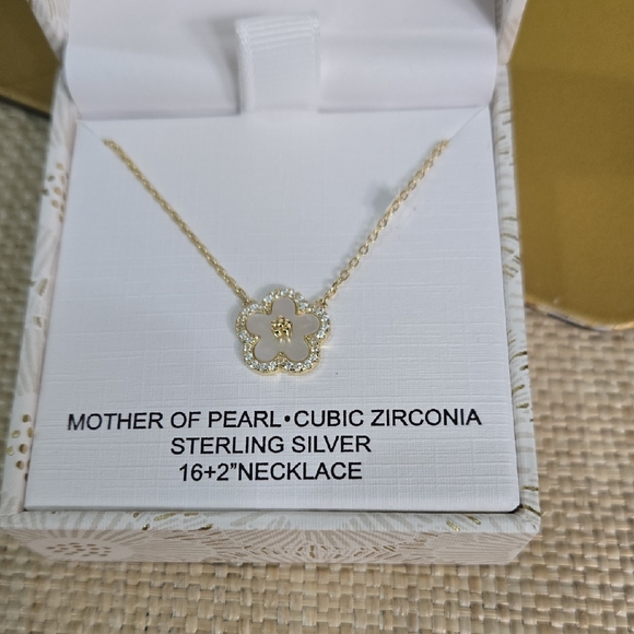 Rachel Zoe Gold and Silver Floral Necklace - Picture 1 of 11